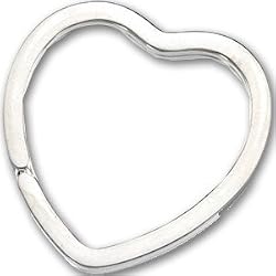 Sterling Silver Heart Shape Key Ring