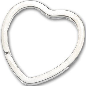 Click here to buy Sterling Silver Heart Shape Key Ring by Great Jewelry Co..