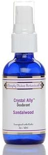 Crystal Ally Spray Deodorant Sandalwood 2 oz by Simply Divine Botanicals by Simply Divine Botanicals