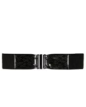 Patent Lace Stretch Belt