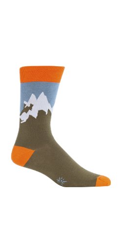 Sock It to Me Men's Socks Summit Crew Brown 1pair One Size