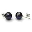HinsonGayle AA+ Round 8.0-8.5mm Black Pearl Stud Earrings (14kWG)
