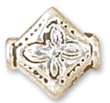 Metal Diamond Bead - 14PK/Silver