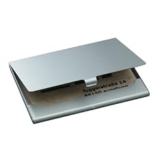 Sigel VZ135 Visitenkarten-Etui, silber, matt, Aluminium, f�r bis zu 15 Karten (max. 91x58 mm), 1 ST