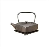 BonJour Cast Iron Teapot with Stainless Steel Infuser and Matching Trivet, Tea Box Design teapots-with-infuser BonJour Cast Iron Teapot with Stainless Steel Infuser and Matching Trivet, Tea Box Design