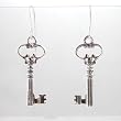 Dangling Key Earrings in Sterling Silver, #8560