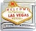 Welcome To Fabulous Las Vegas Nevada Italian Charm Bracelet Jewelry Link
