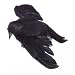 Package of 3 Artificial Black Feather Halloween Flying Crows - 4 3/4" Long, Beak to Tail
