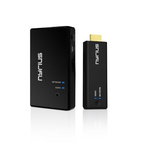 Nyrius ARIES Pro Digital Wireless HDMI Transmitter and Receiver System for Streaming HD 1080p 3D Video, Laptops, PC, Cablebox, Satellite, Blu-ray, PS3, Xbox (NPCS550)