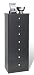Black 7-Drawer Tall Chest By Prepac