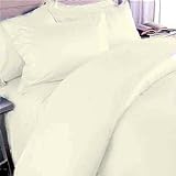 MARRIKAS 650TC Egyptian Cotton 7 PC QUEEN SOLID CREAM COMBO