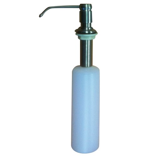 Yosemite Home Decor MAG PSDBN Stainless Steel Soap Dispenser with Plastic Soap Canister, 2-1/4-by-8-by-2-1/4-Inch, Satin