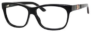Gucci 3543 (0GAY) Black / Black Green Red 55mm from Gucci