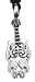 Fire Guitar Pewter Pendant
