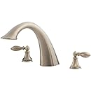 Pfister Catalina 2-Handle Roman Tub Trim, less Hub &amp; Handles, Brushed Nickel