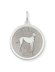 Sterling Silver Great Dane Disc Charm QC2689"