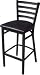 Counter High Black Metal Frame Barstool