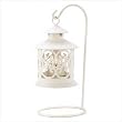 White Filigree Candle Lantern White Filigree Candle Lantern