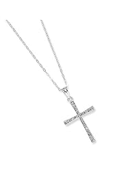 Sterling Silver Diamond Mystique 18in Cross Necklace. Comes in a lovely Gift Box