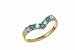 9ct Yellow and White Gold Ladies Stone Set Wishbone Ring