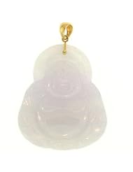 Natural Lavender Jadeite Buddha Pendant
