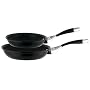 Circulon Elite Hard Anodised French Skillet Frying Pan Twin Pack, 20 cm & 24 cm