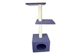 Cat Kitten Bed House Scratch Post Scratching 3 Tier Blue