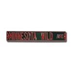 MINNESOTA WILD "MINNESOTA WILD AVE" Authentic METAL STREET SIGN (6" X 36") $36.99