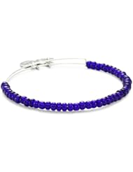 Alex and Ani "Collegiate" Blue Sea Bead Expandable Wire Bangle Bracelet