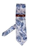 Phat Farm - Phat Farm Navy Blue and Sky Blue Exploded Paisley Tie