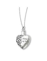Always in my Heart Ash Holder Necklace in Silver