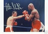 ALAN MINTER AUTOGRAPHED BOXING PHOTO VS MARVELOUS MARVIN HAGLER (BOXING)