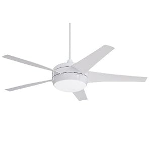 Emerson Fans CF955WW 54″ Midway Eco Contemporary Appliance White Ceiling Fan w/ Light & Remote