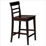 24" Bar Stool with Back by Home Styles - Dark Wood (5989-88)
