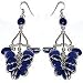 Dangle Earring Sterling Silver & Lapiz Gemstone 3.25 " (pndts010erng)