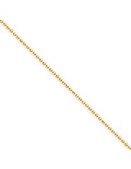 1.2mm, 14 Karat Yellow Gold, Diamond-Cut Ball Chain - 14 inch