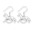 Sterling Silver Horse Pierced Earrings QE4826