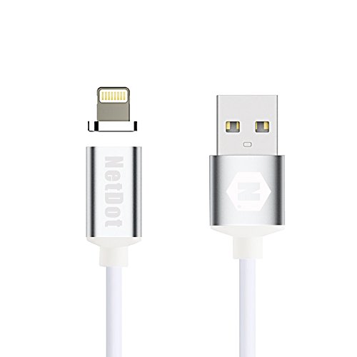 Netdot Magnetic Charger Cable Adapter for Iphone 6s, Iphone 6s Plus, Iphone 6, Iphone 6 Plus, Iphone 5, Iphone 5c, Iphone 5s
