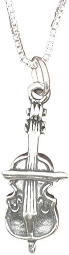 Sterling Silver Cello Necklace Pendant and 18inch Chain