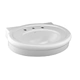 American Standard 0283.008.020 Standard Collection Pedestal Sink Top with 8-Inch Faucet Spacing, White