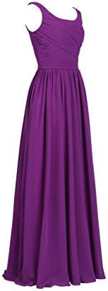 YiYaDawn Women's Long Bridesmaid Dress Formal Evening Gown Size 4 US Burgundy