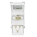 Pierre Cardin Ivory Watch, Princess Cut Pendant & Earring Set in a Fancy Presentation Box