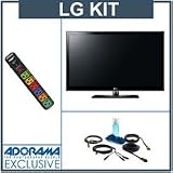 LG 47LE5400 47 inch Class 1080p HD LED LCD TV, with Accessory Kit (2 HDMI Cables, 1 RGB Cable, 1 Audio Cable, Plasma / LCD Clean Kit, Monster 6 Outlet Surge Protection)