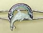 Earth Song Diamond Cut Bracelet - Dolphin with Rainbow