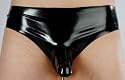 Herren Latex Slip mit Kondom Gr. L