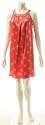 Tara Jarmon, Rotes Seidenkleid mit beigem Karree-Muster