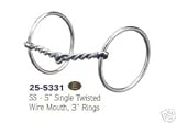 Twisted Wire Snaffle Mouth Bit Stainless Horse Tack 5 INCH