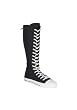 Men'S Canvas Knee Boot Sneaker With Zipper Side