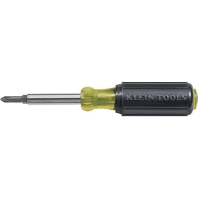 Klein 32476 5-in-1 Screwdriver/Nut Driver, Yellow and Black