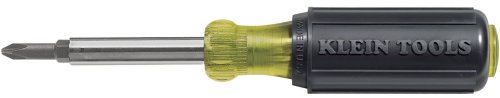 Klein 32476 5-in-1 Screwdriver/Nut Driver, Yellow and Black